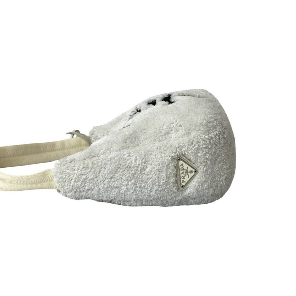 Prada Terry Mini Triangle Logo Hardware Pile Hand… - image 5